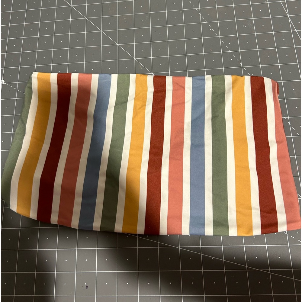 LA heart striped bikini top